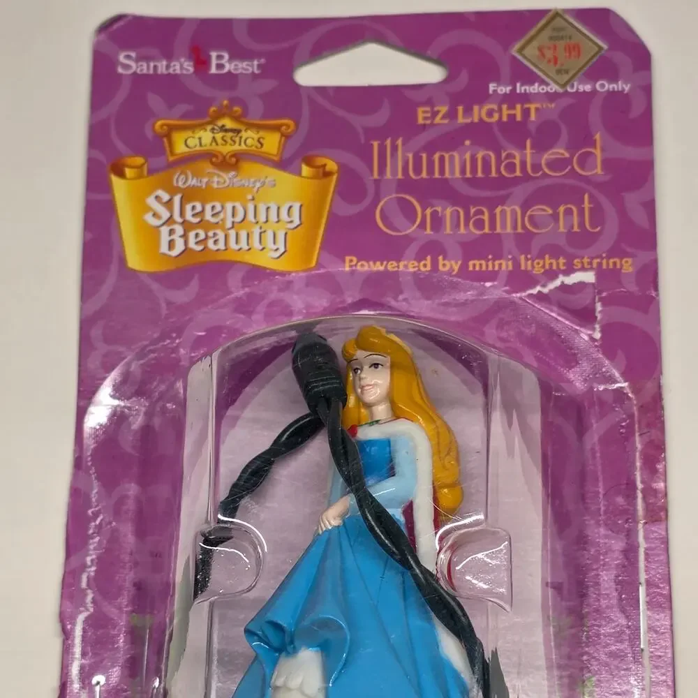 Disney Sleeping Beauty Aurora EZ Light Illuminated Ornament 1999 NIP
